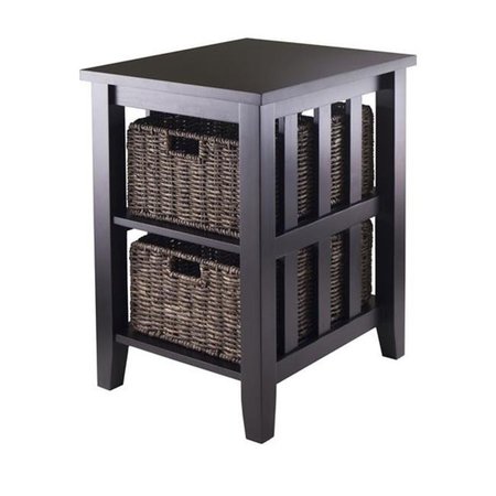 WINSOME TRADING Winsome Trading 92312 Morris Side Table with 2 Foldable Baskets 92312